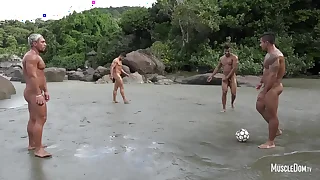 Bare-ass football on the careen